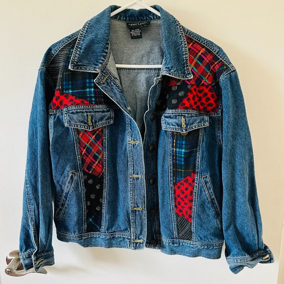 Carol Little Vintage Patchwork Denim Jacket Size M - Picture 1 of 4